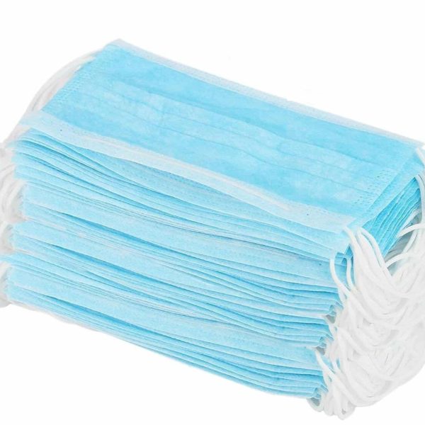 Surgical Protective Face Masks, 3-Ply - Blue